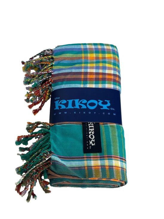 Kikoy Accessories - African Kikoy Beach Wrap Sarong Towel Kenya Cotton Hand Woven Striped Fringe